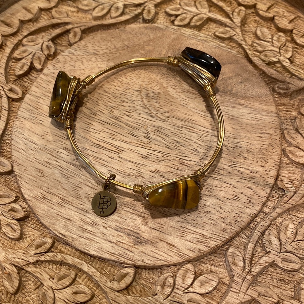 BaubleBar 3-Stone Gold Bangle